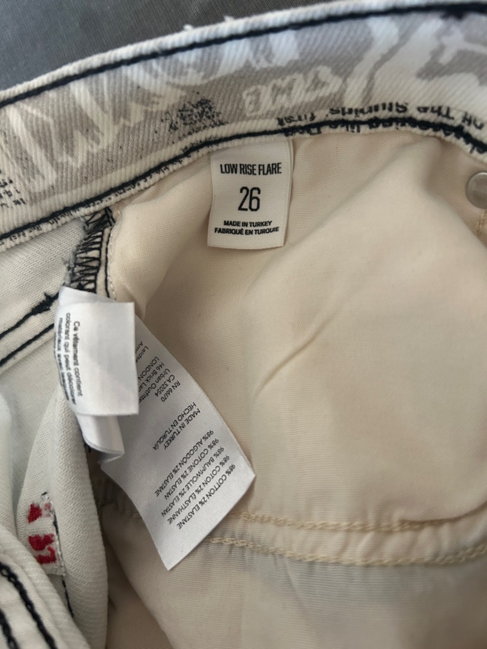 Urban Outfitters BDG newspaper print bengaline low-rise flare trousers - Picture 9 of 11